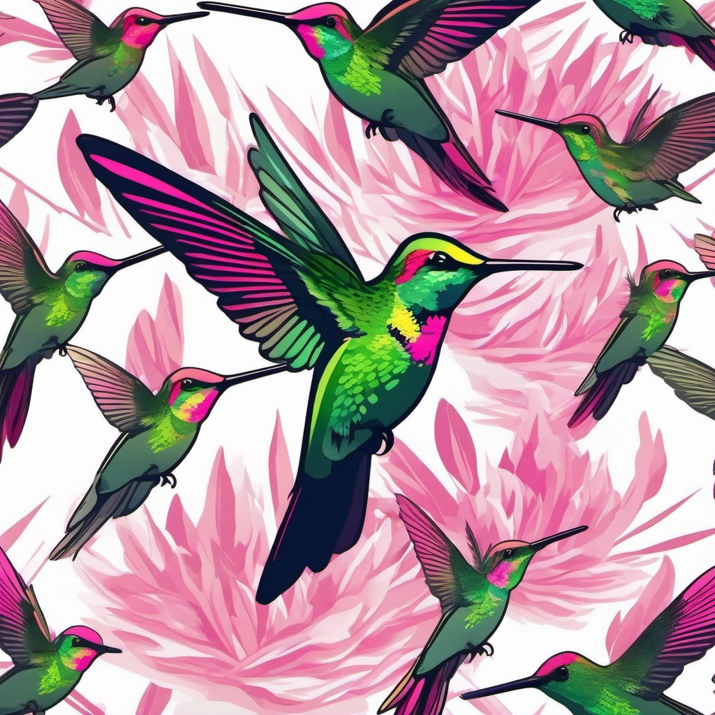 Anna's Hummingbird Sticker - An Anna's hummingbird with vibrant pink and green feathers, ,vector color sticker art,minimal