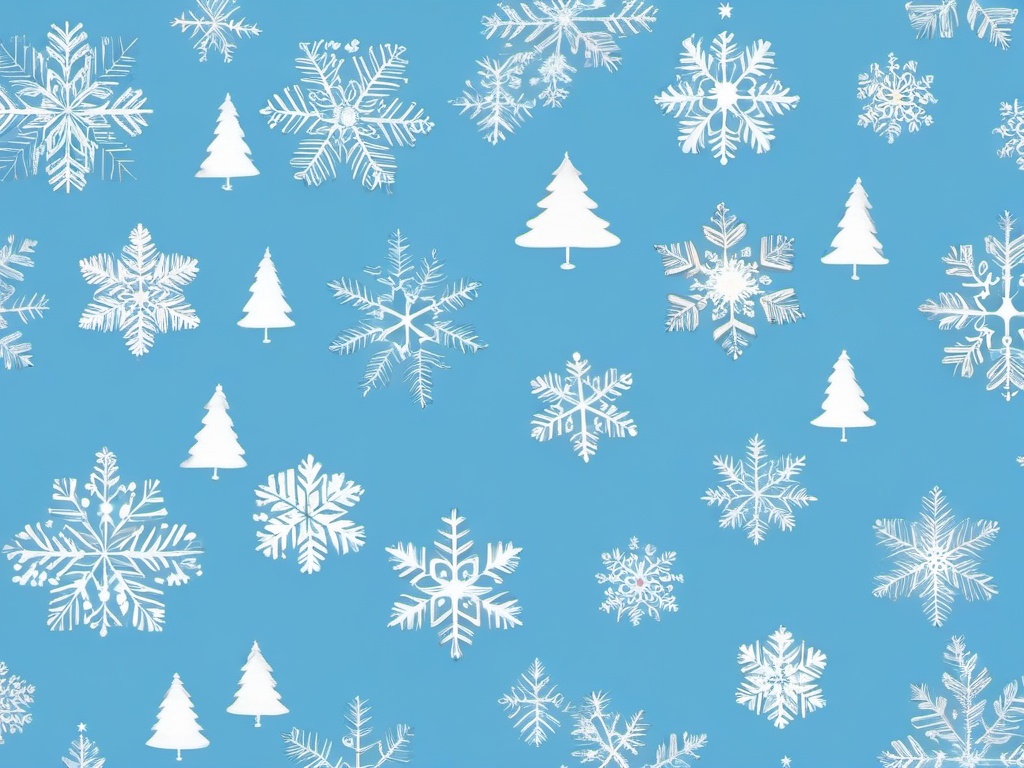 Light Blue Christmas Wallpaper  