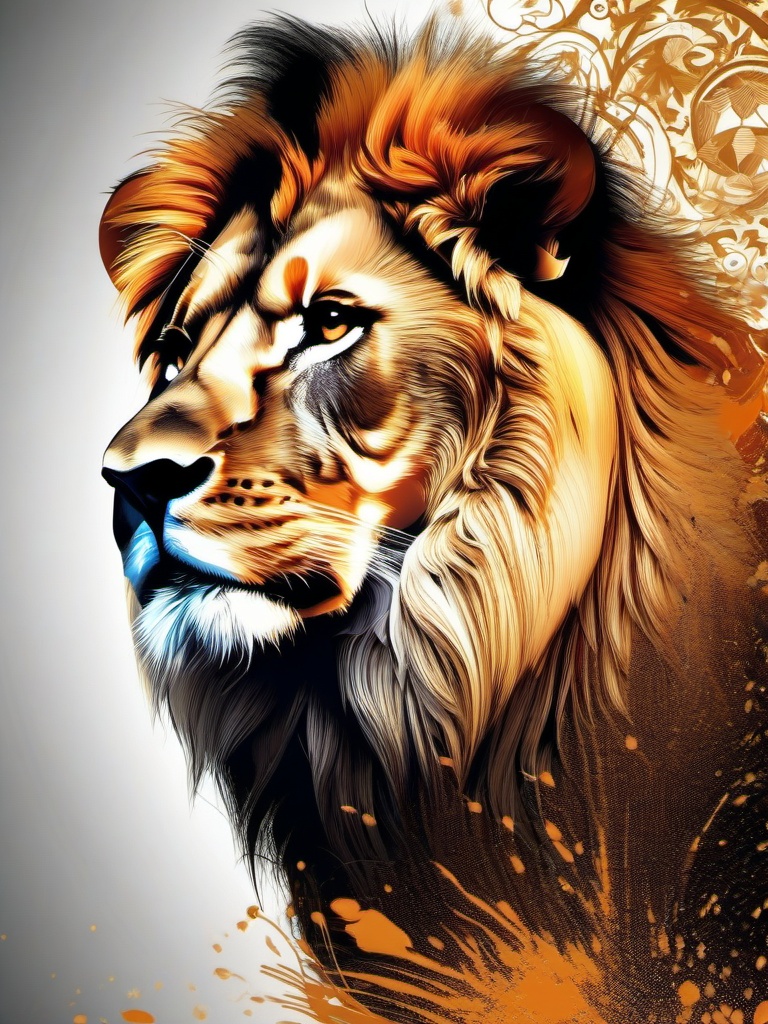 Lion Wallpaper - Majestic Lion in the Savanna  intricate patterns, splash art, wallpaper art