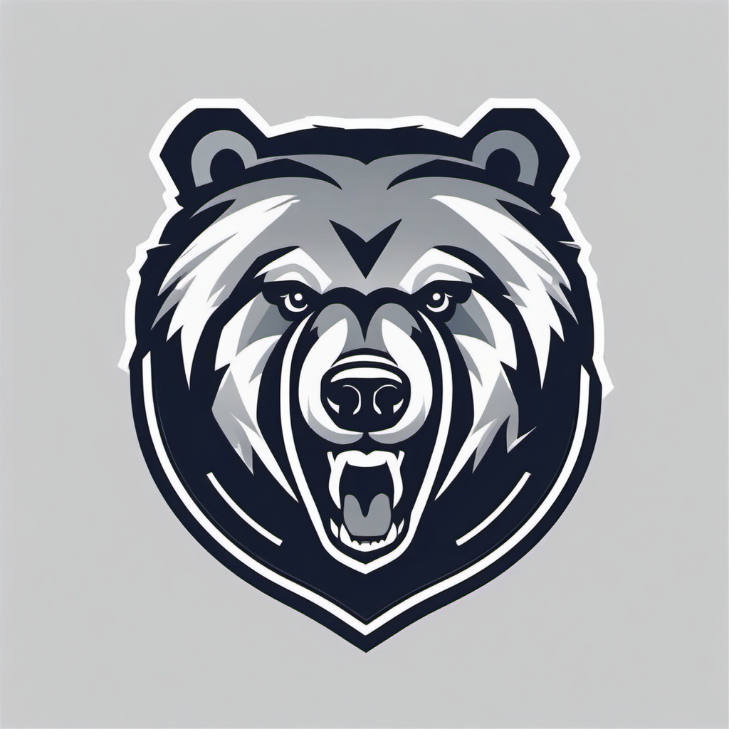 Gear Grizzlies  minimalist design, white background, professional color logo vector art