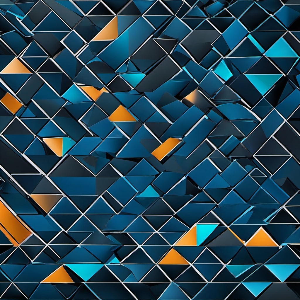 Geometric Background - abstract blue geometric shapes background  