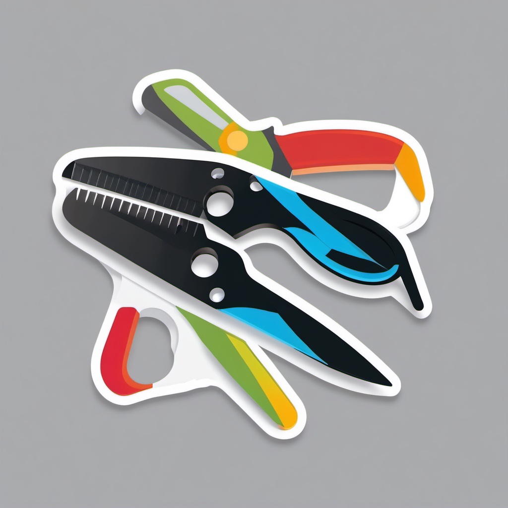 Scissors Sticker - Snipping through projects with the sharp and reliable scissors, , sticker vector art, minimalist design