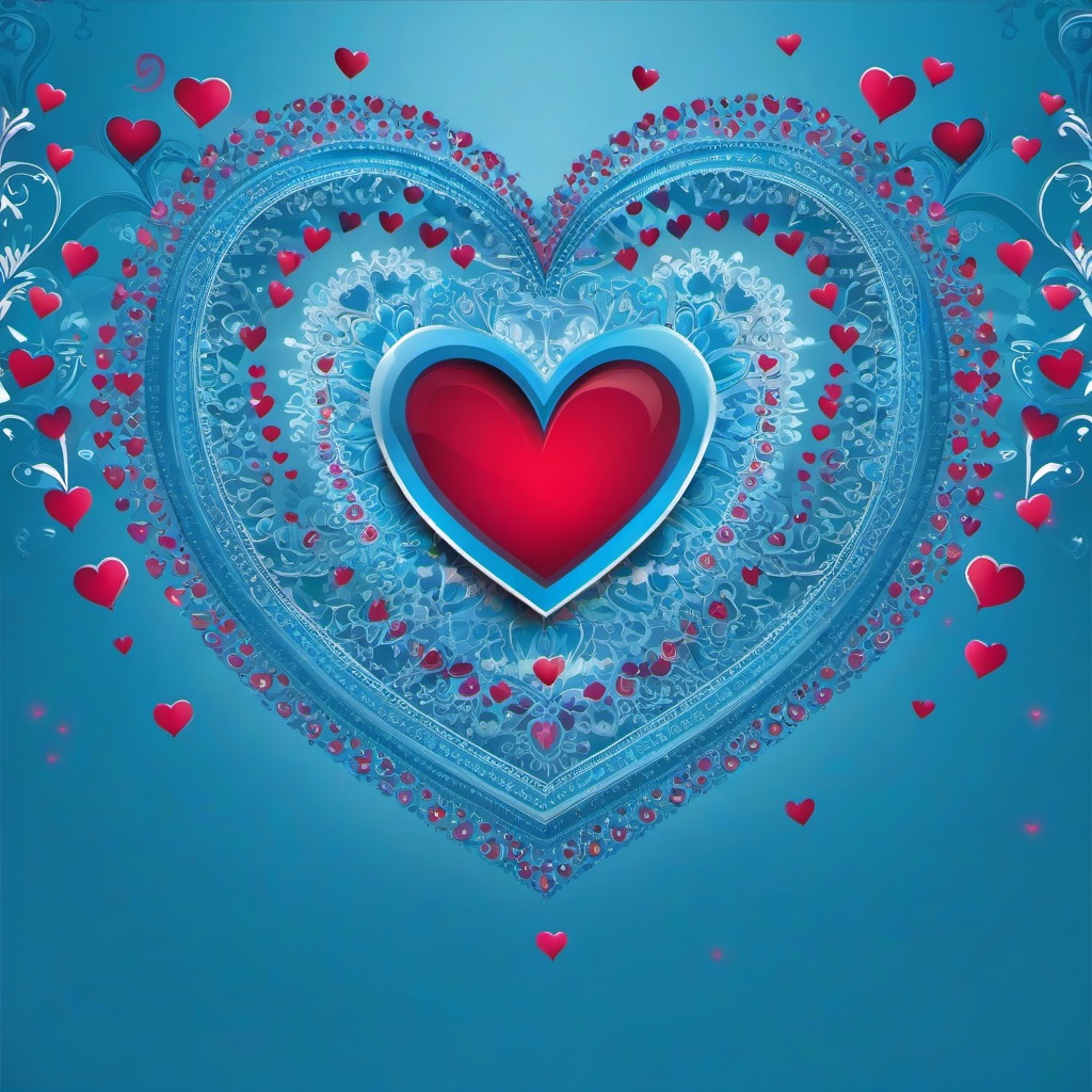 Heart Background Wallpaper - blue heart background  