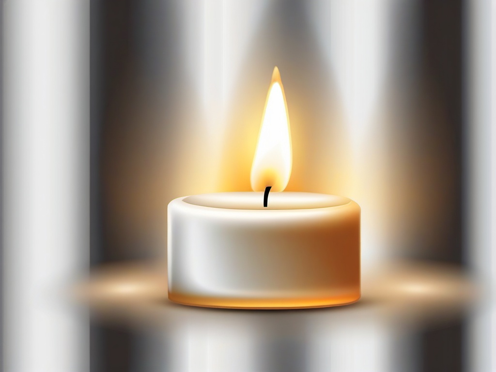 Candle clipart - Candle with a soft glow.  vector style illustration, white background