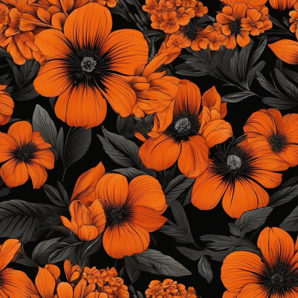 Orange Background Wallpaper - orange flower with black background  