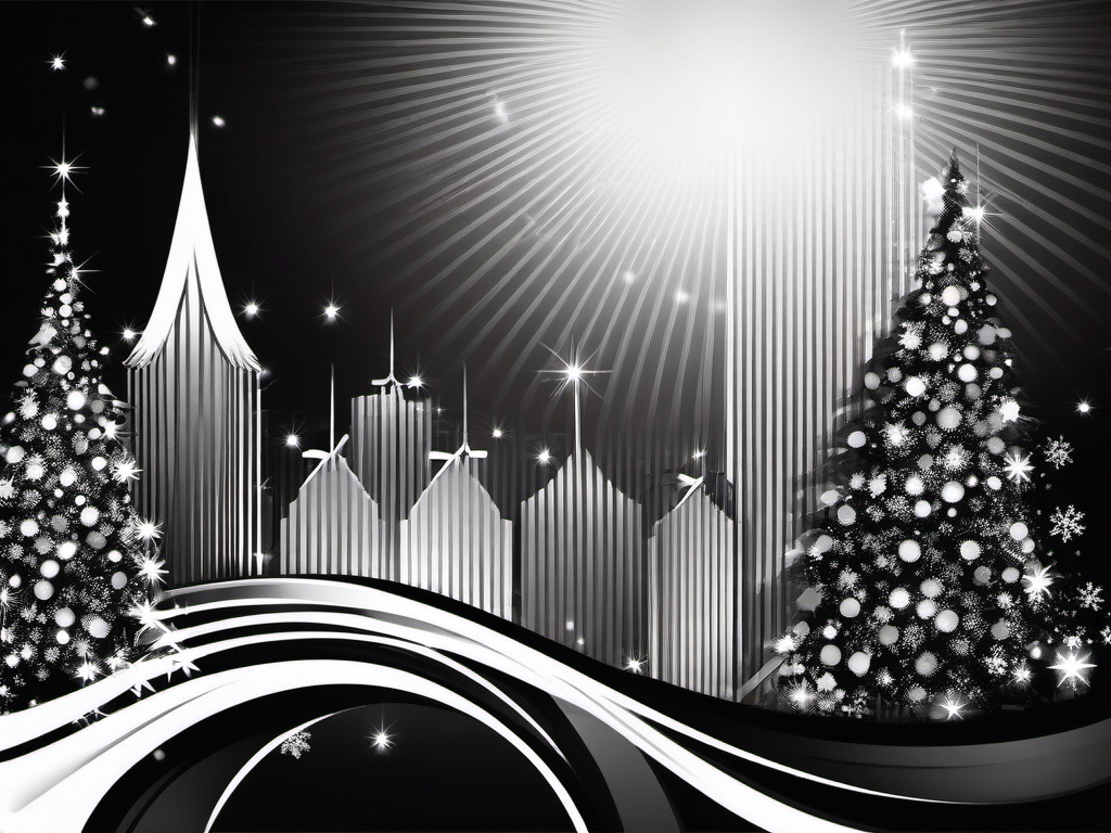 Black And White Christmas Background  