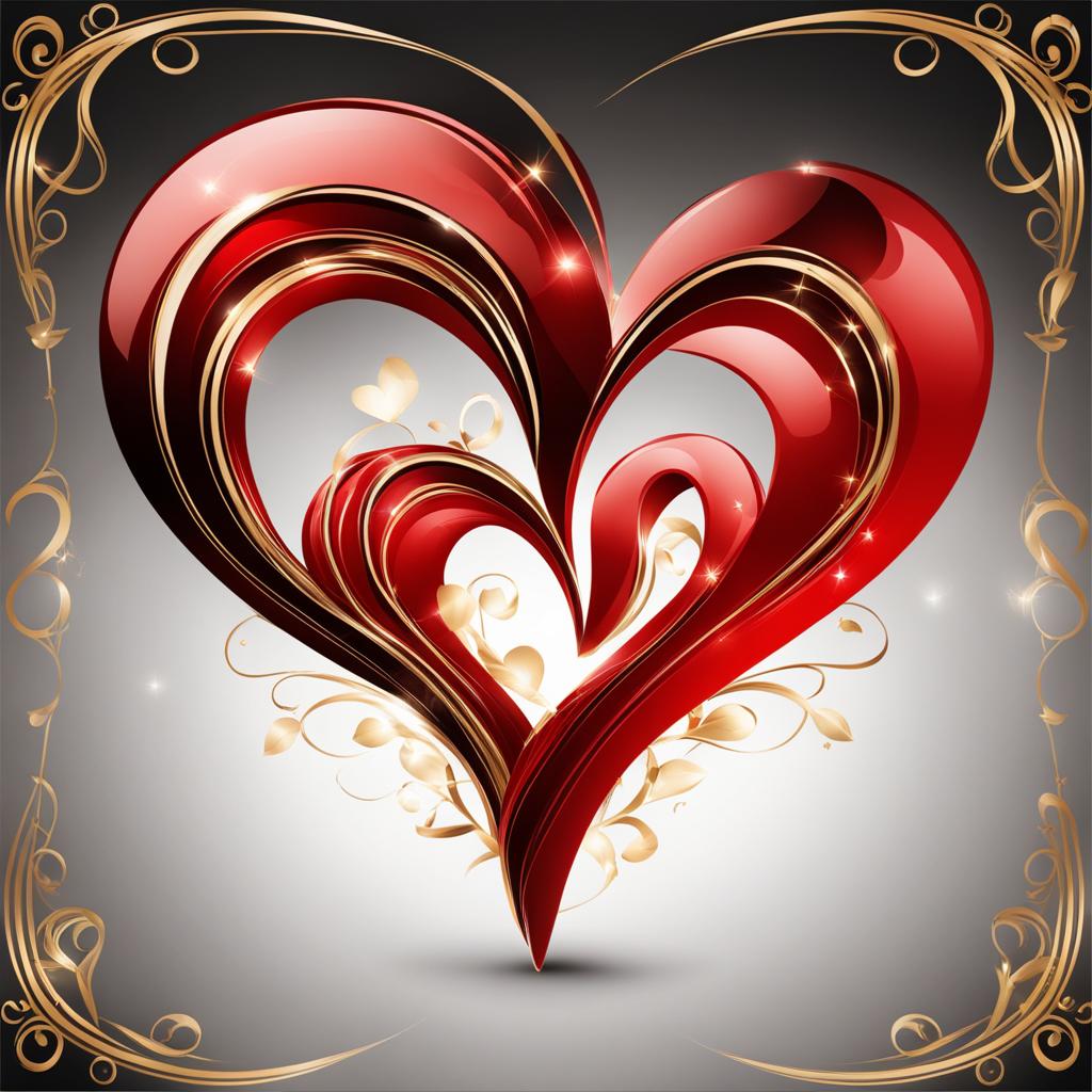 love clipart - two hearts entwined, symbolizing eternal love 