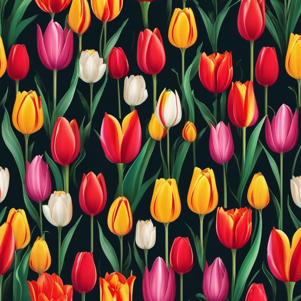 Spring iPhone Wallpaper - Fresh Tulip Garden for iPhone  intricate patterns, splash art, wallpaper art