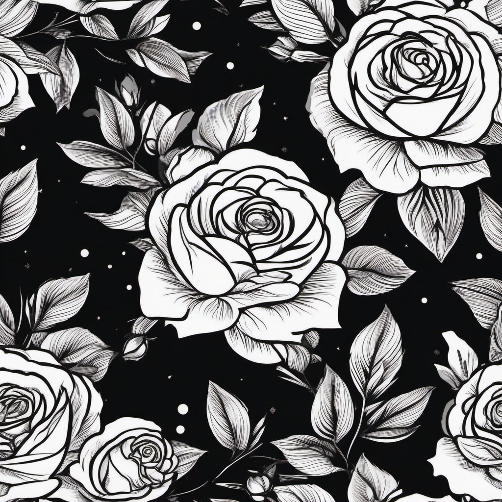 rose background black  