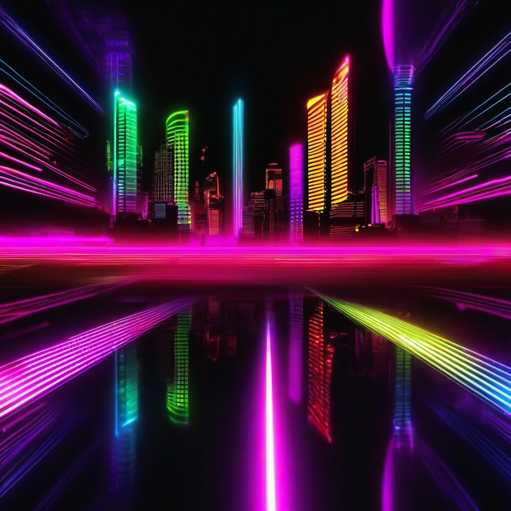 Neon Background Wallpaper - neon light city background  