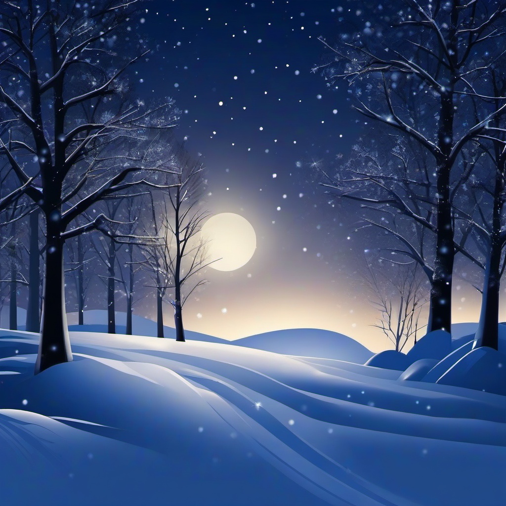 Winter background wallpaper - night snowy background  