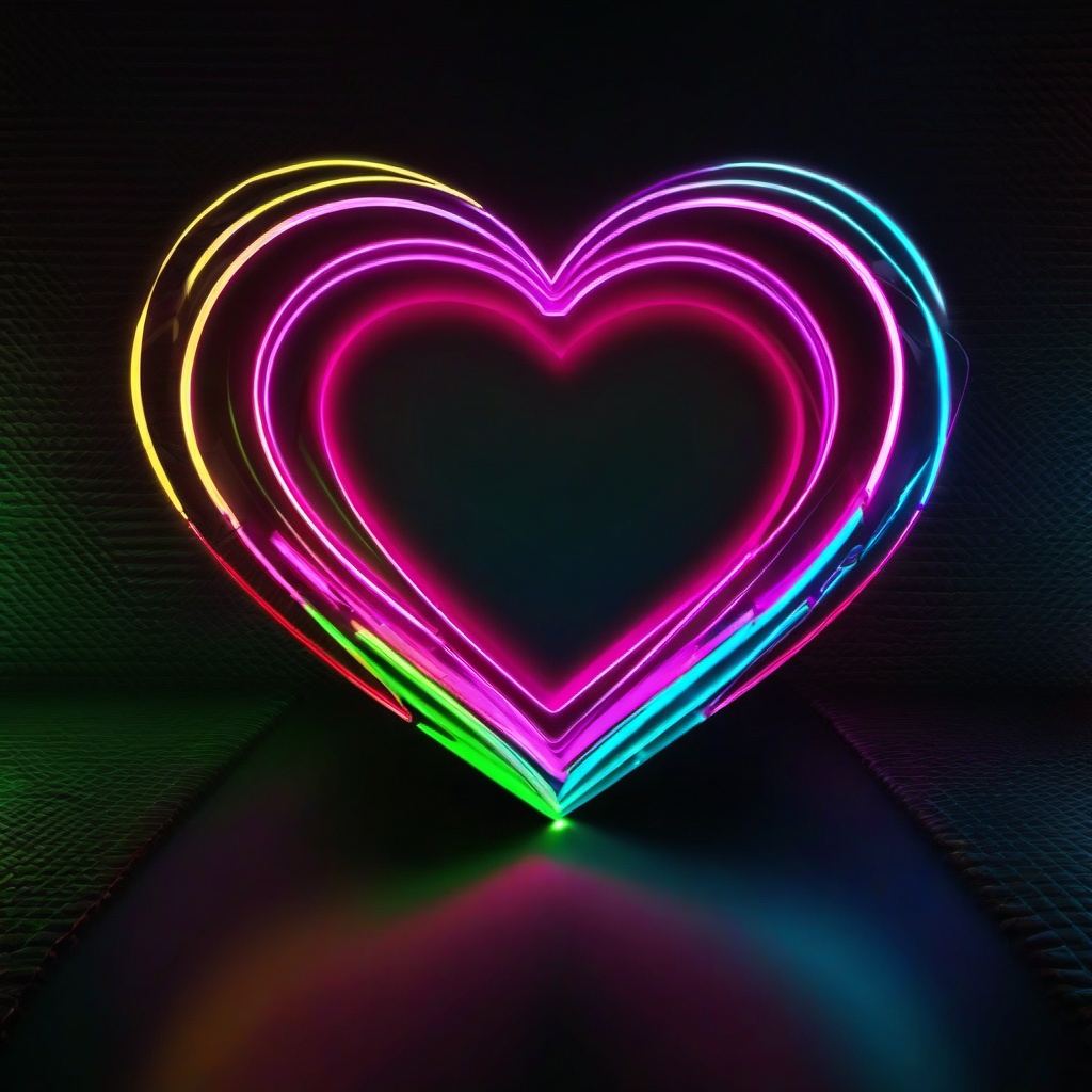 Neon Background Wallpaper - heart neon background  