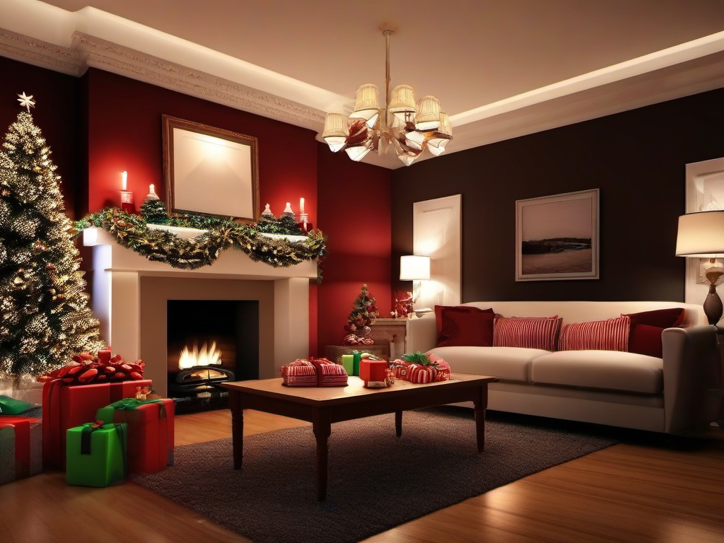 Christmas Background Living Room  