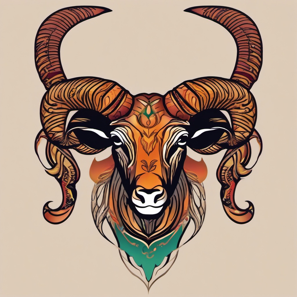 aries scorpio tattoo  simple vector color tattoo