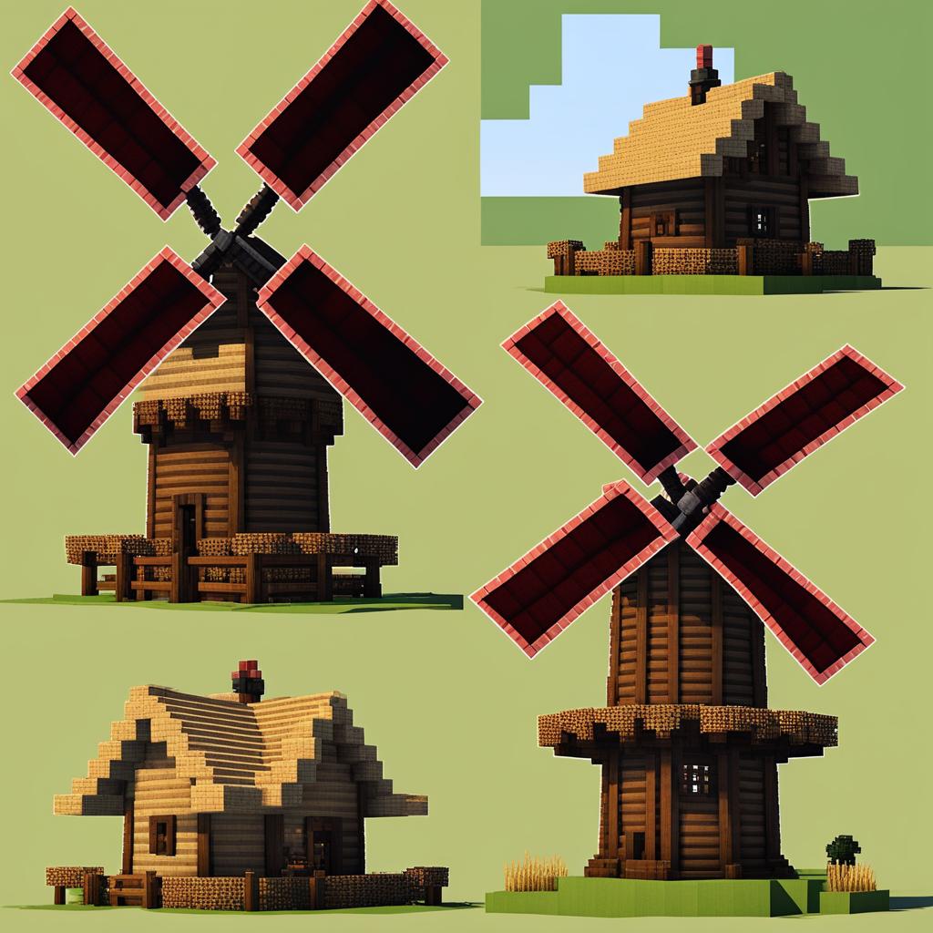 village windmill producing flour for the townsfolk - minecraft house design ideas minecraft block style