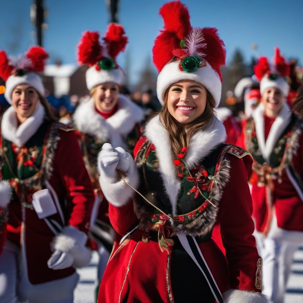 Winter Carnival Parade  background picture, close shot professional product  photography, natural lighting, canon lens, shot on dslr 64 megapixels sharp focus