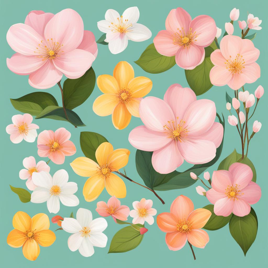 spring clipart,welcoming blossoms and new beginnings 