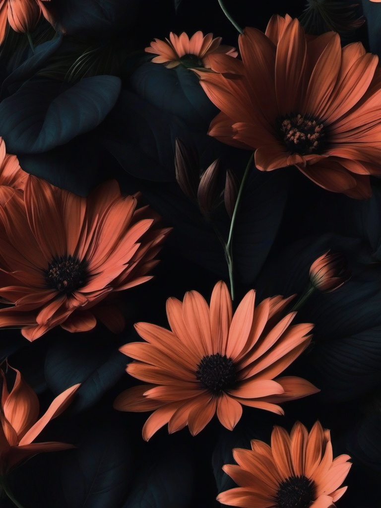 Dark Flower Aesthetic Wallpaper  ,mobile iphone background wallpaper