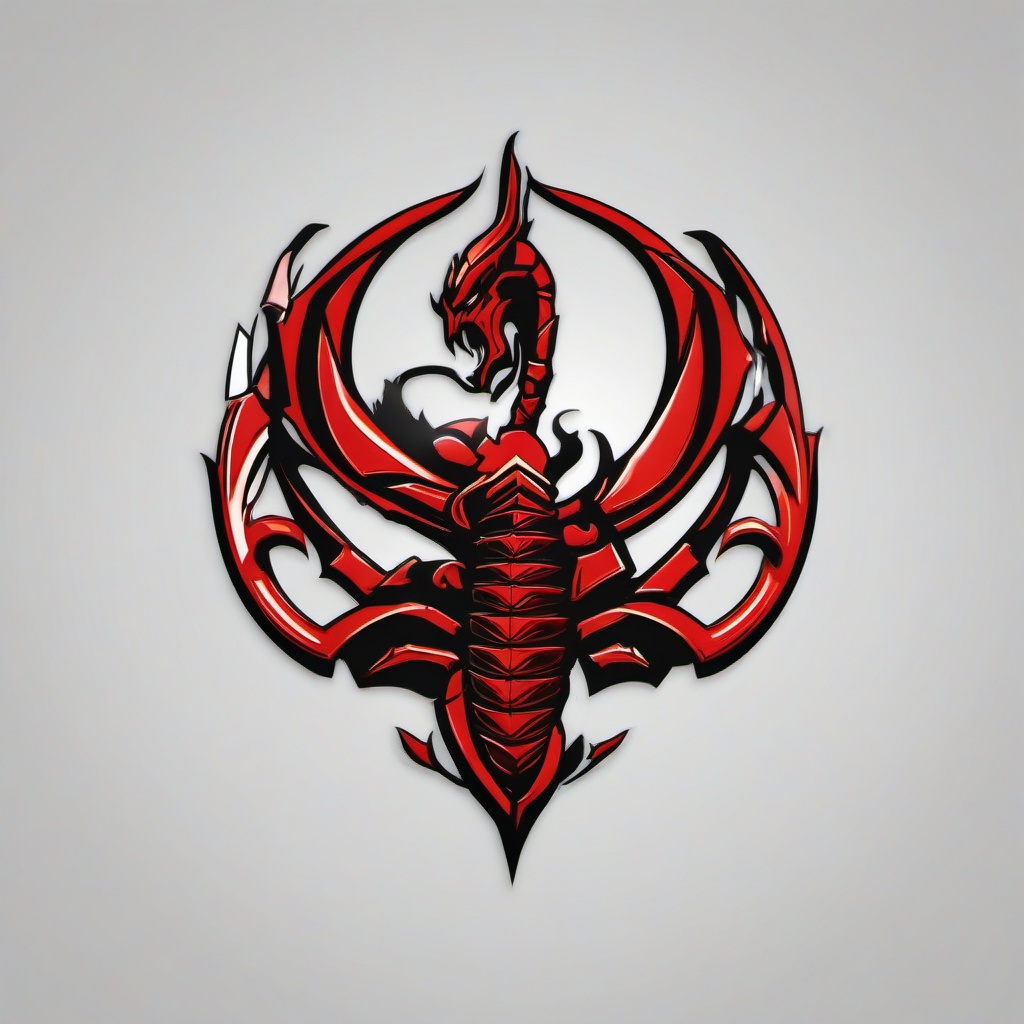 Mk Scorpion Tattoo - Pay homage to the iconic Mortal Kombat character with a tattoo featuring MK Scorpion.  simple vector color tattoo,minimal,white background