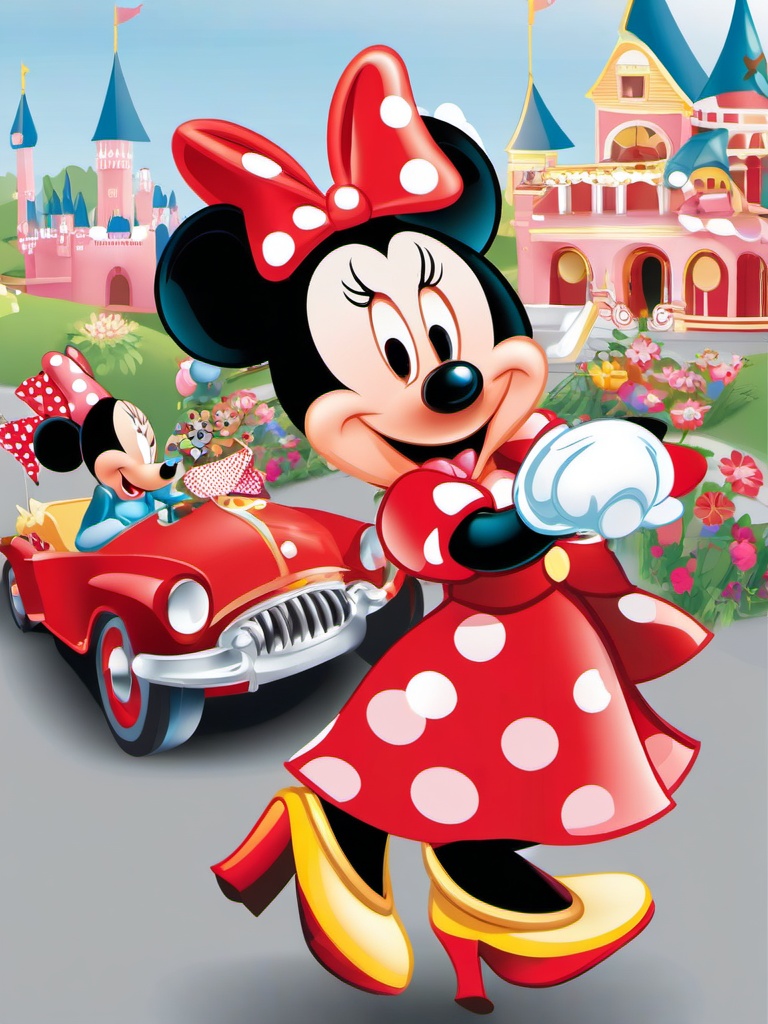 Minnie Mouse clipart - Minnie Mouse in a parade  vector clipart