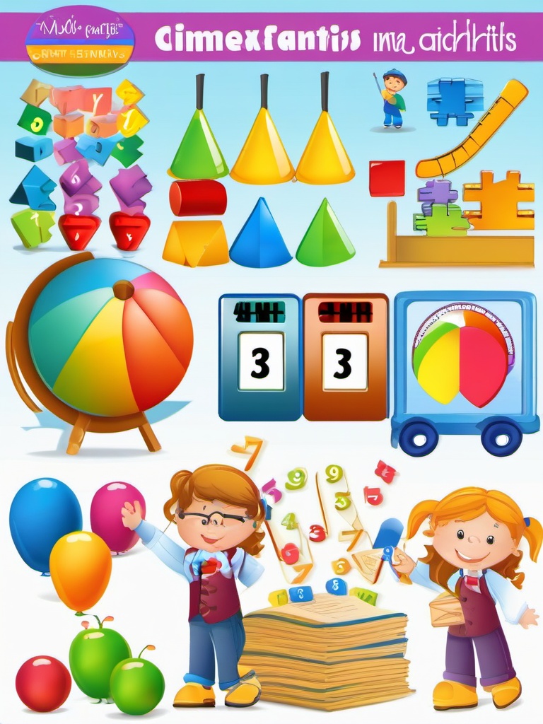 Math clipart - kids learning math with fun activities  