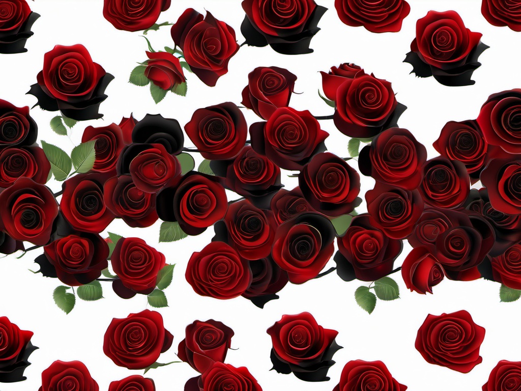 Red And Black Rose Background-Deep red background with black roses around the edges  background wallpaper