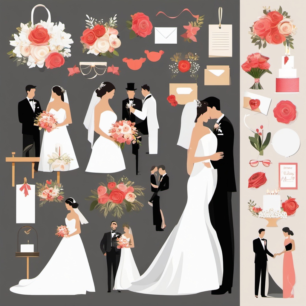 Wedding Photography clipart - Capturing wedding memories, ,vector color clipart,minimal