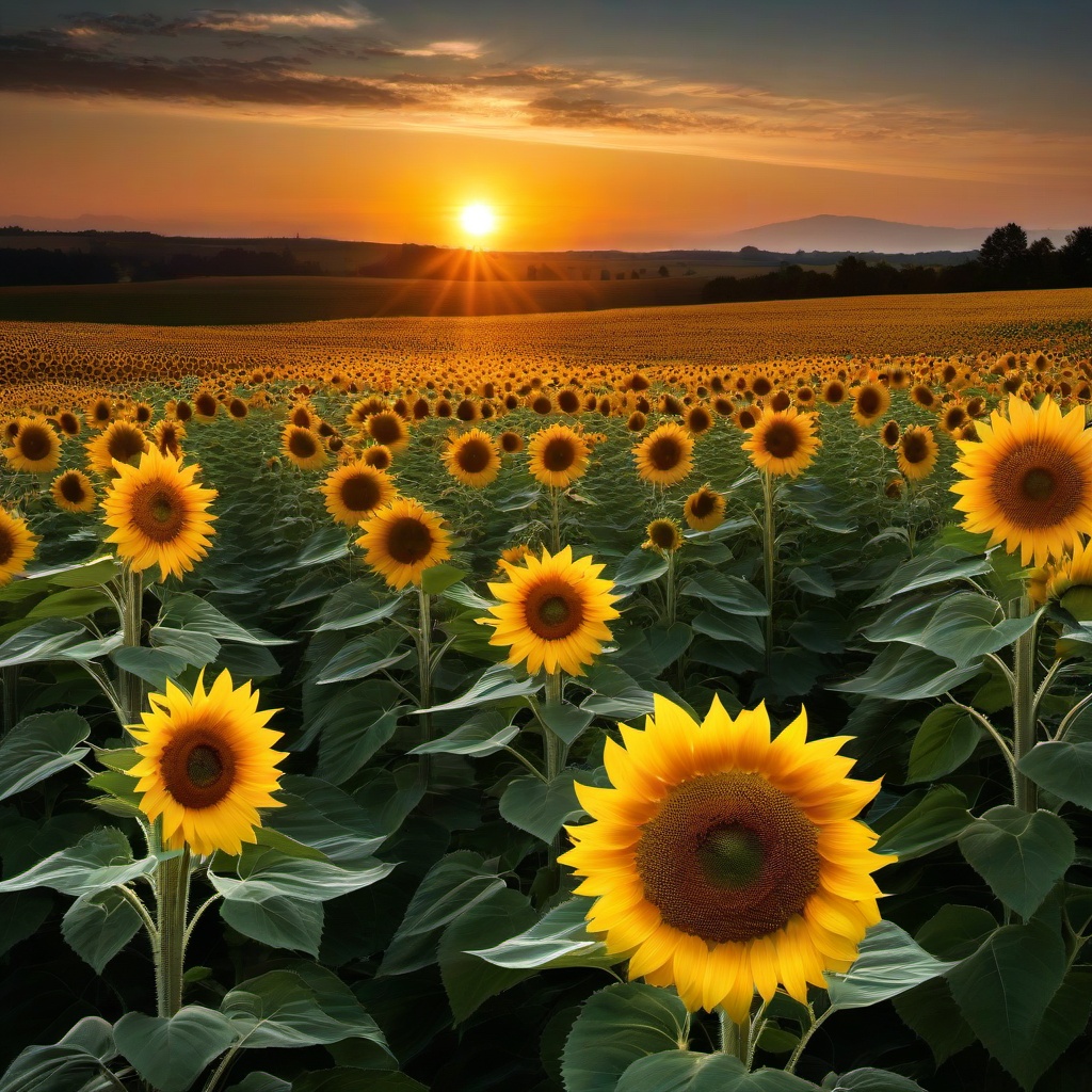 Sunflower Background Wallpaper - sunflower and sunset wallpaper  