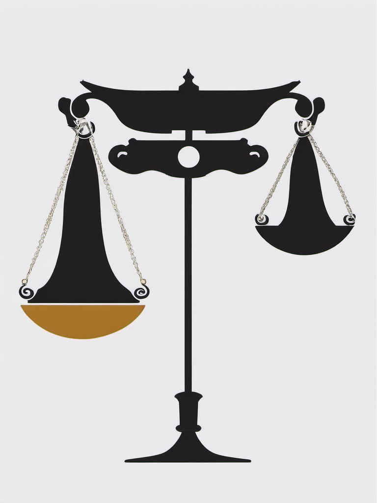 Scales Justice  minimalist design, white background, professional color logo vector art