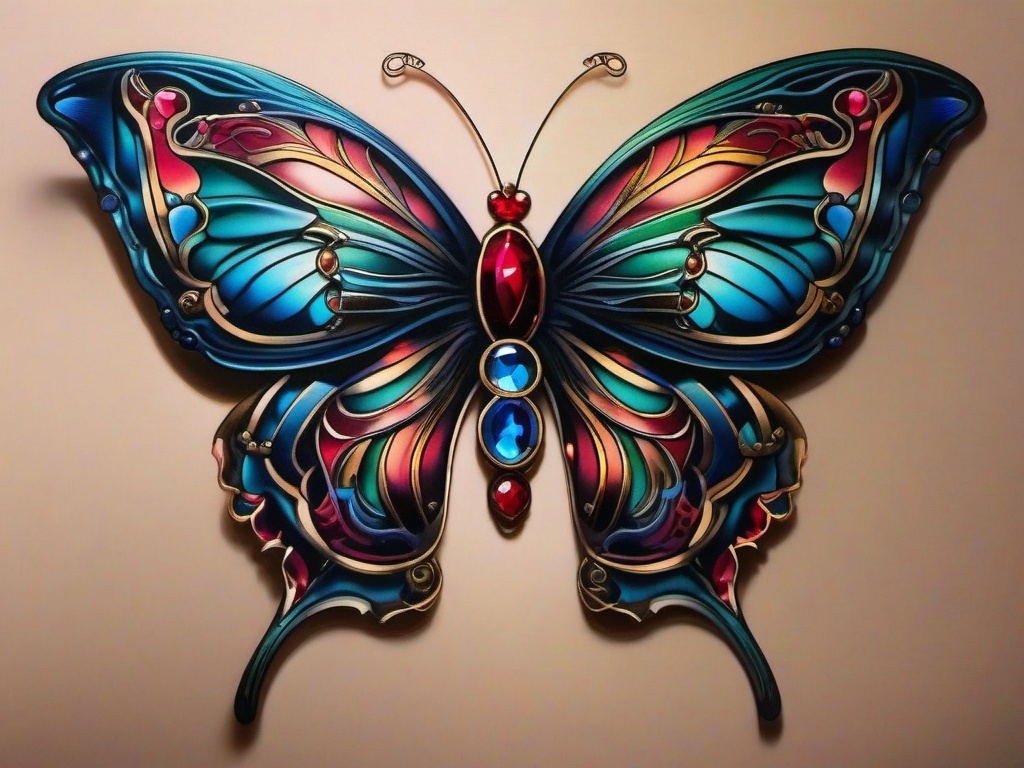 jewel butterfly tattoo  