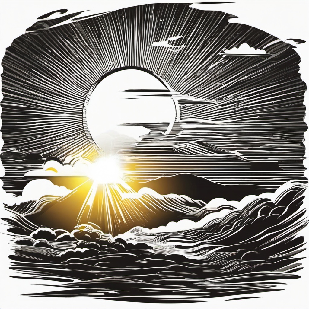 Sunlight clipart - sunlight breaking through the clouds  