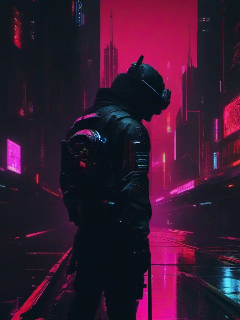 Dark Cyberpunk Wallpaper  ,mobile iphone background wallpaper