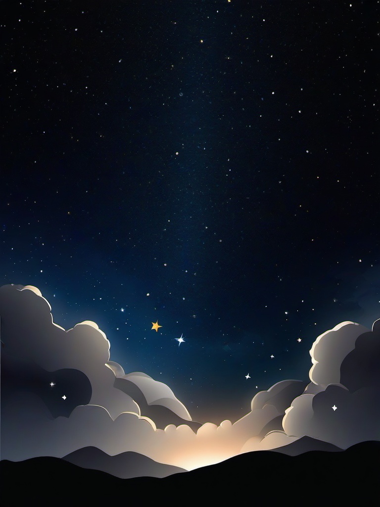 Dark Sky With Stars Background  ,mobile iphone background wallpaper