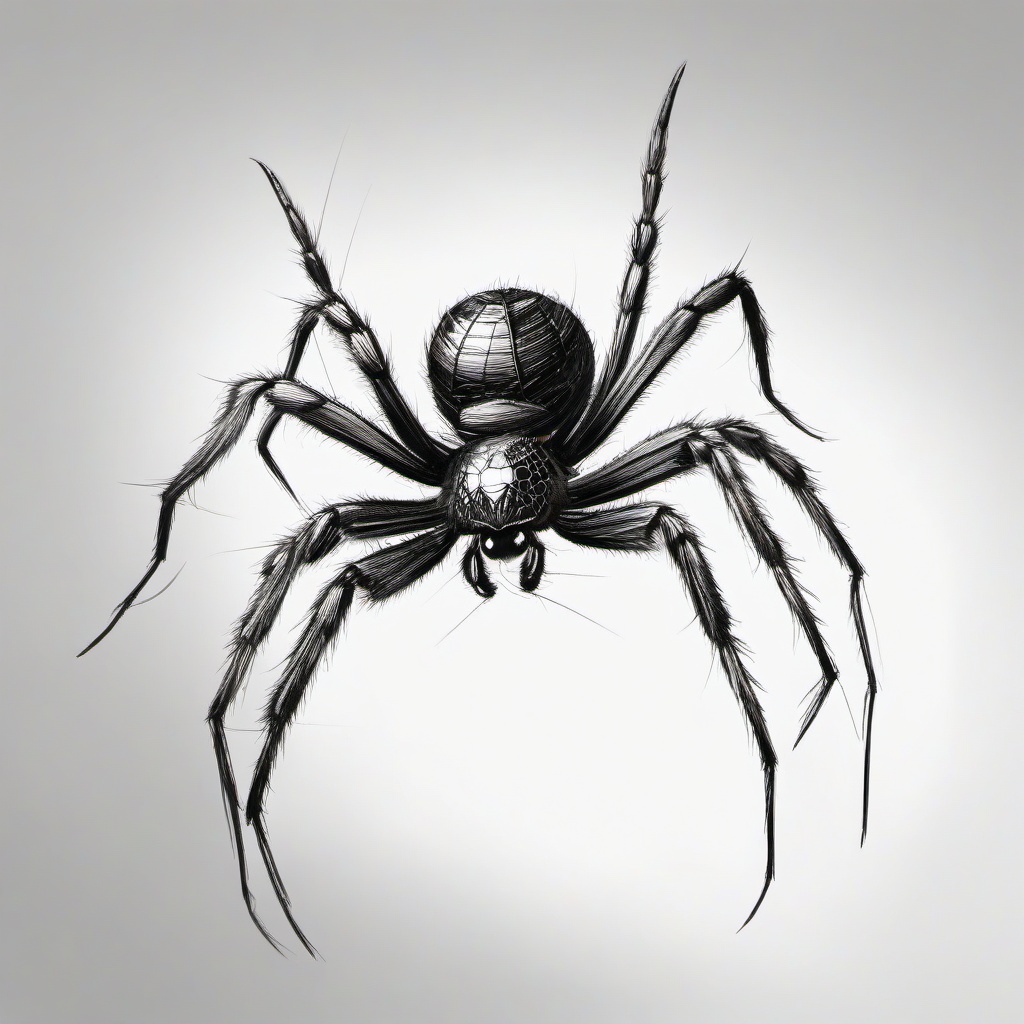 sketch of a spider  minimal rough sketch scribbles,doodles,black and white