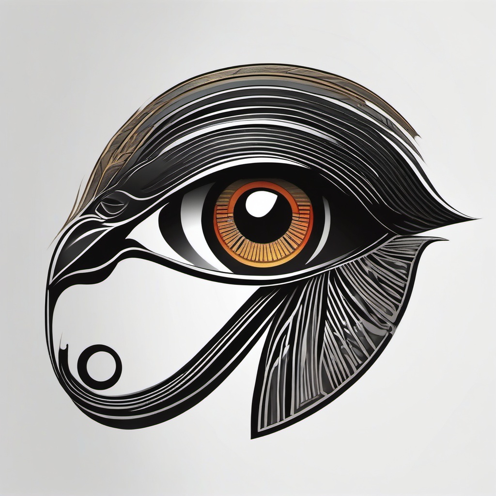 tattoo horus eye  simple color tattoo,minimal,white background