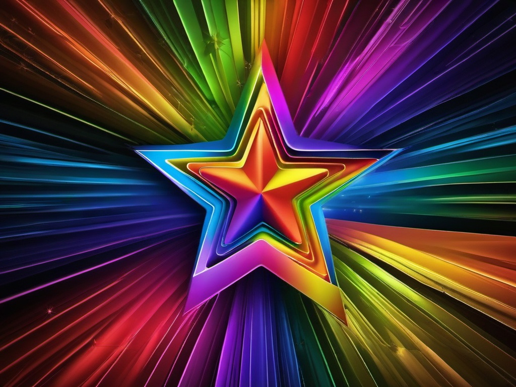 Rainbow Star Wallpaper  