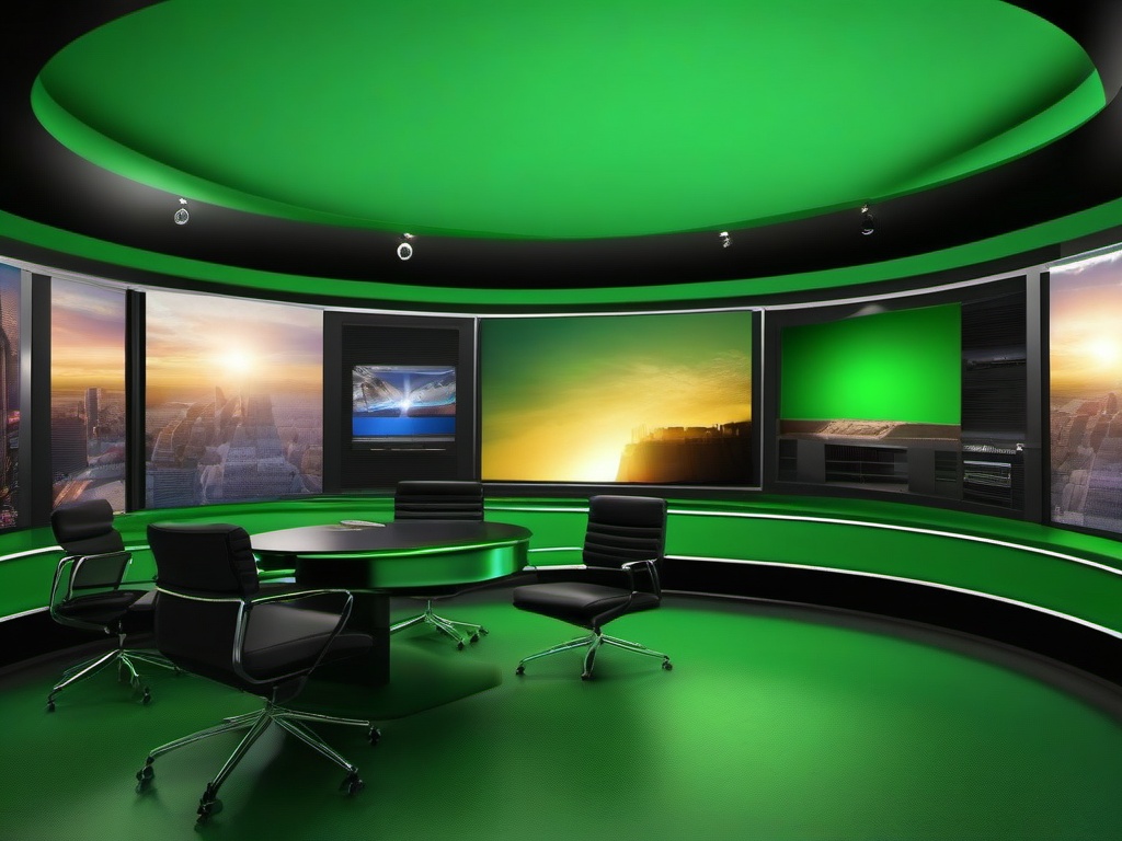 News Greenscreen - Professional green screen suited for news backgrounds.  background wallpaper