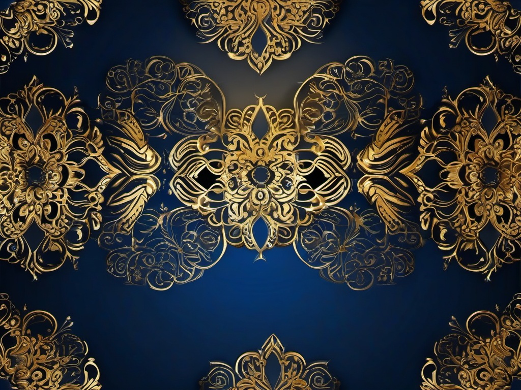 Gold Blue Background - Glamorous blend of gold and deep blue, perfect for elegant designs.  background wallpaper