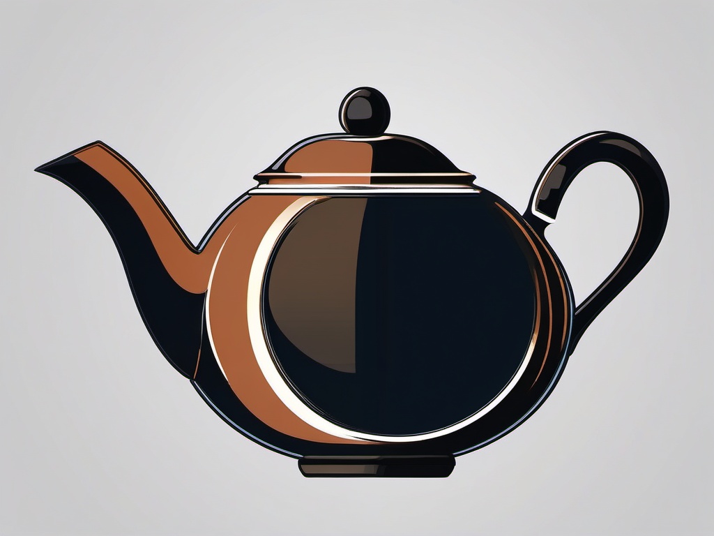 Teapot and Cup Clipart - Elegant teapot and cup set for tea time.  color clipart, minimalist, vector art, 