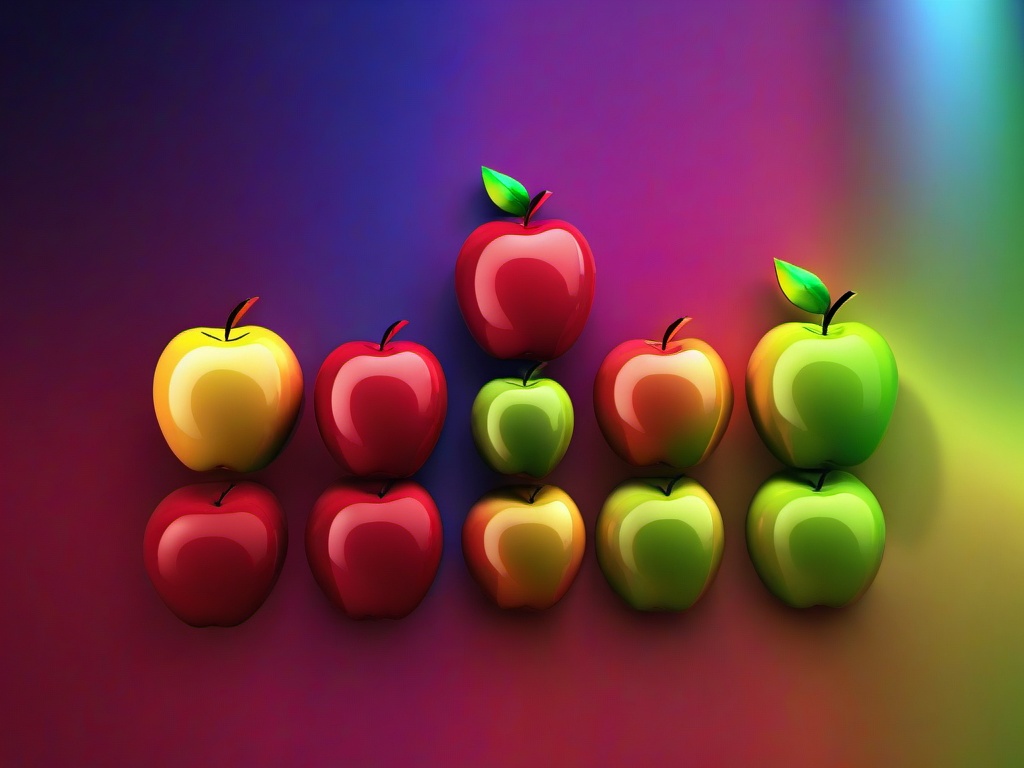 Rainbow Apple Wallpaper  