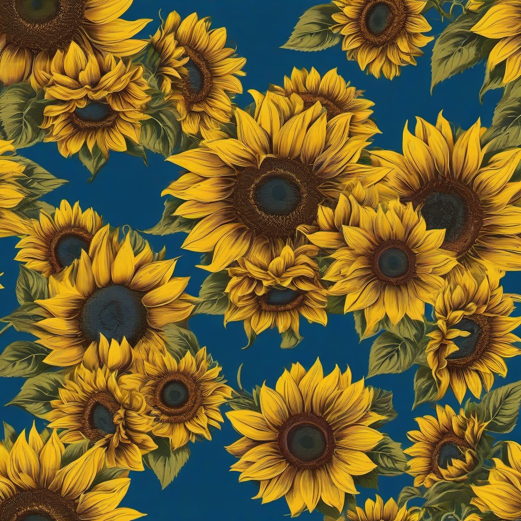 Sunflower Background Wallpaper - sunflower with blue background  