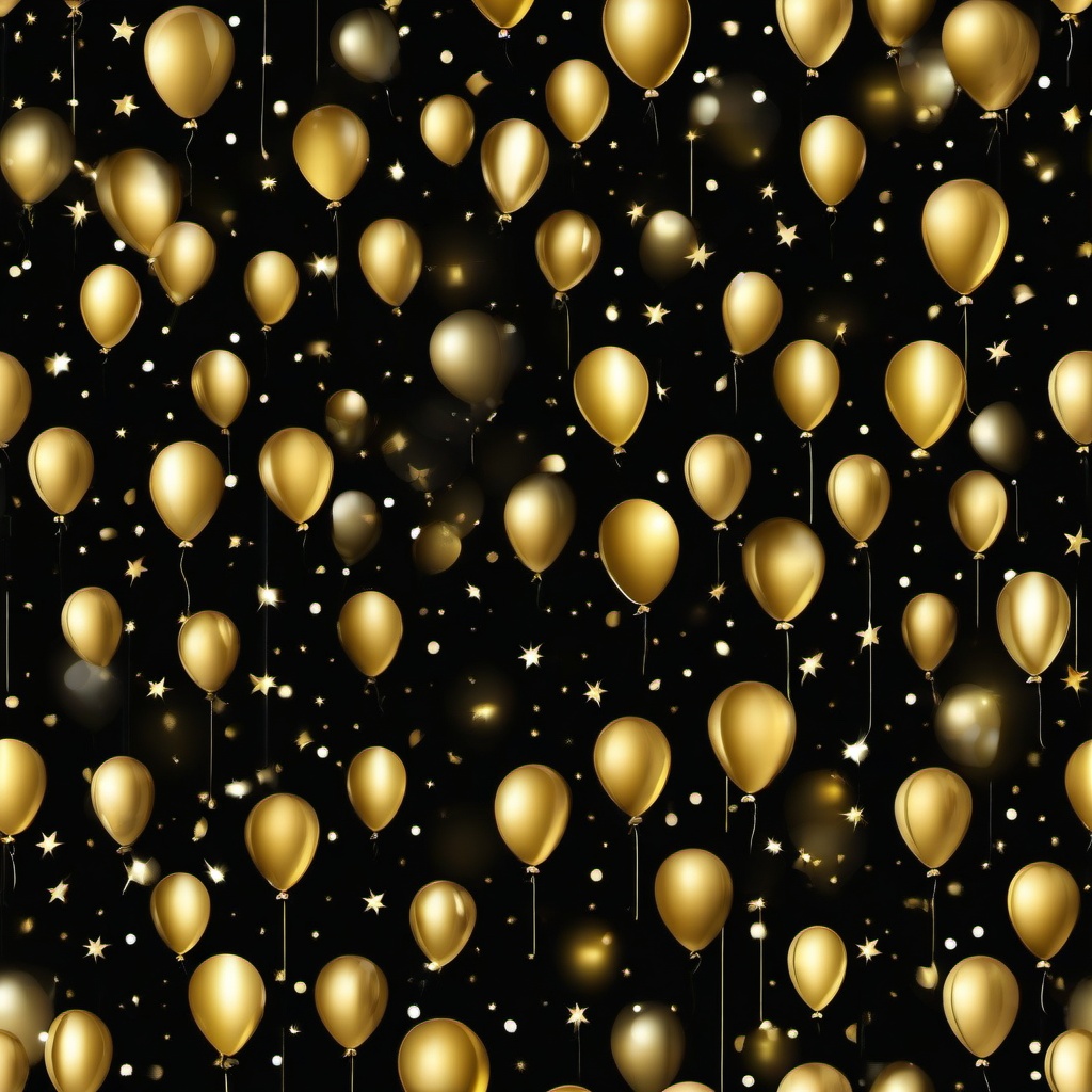 Party Background Wallpaper - gold balloons with black background  