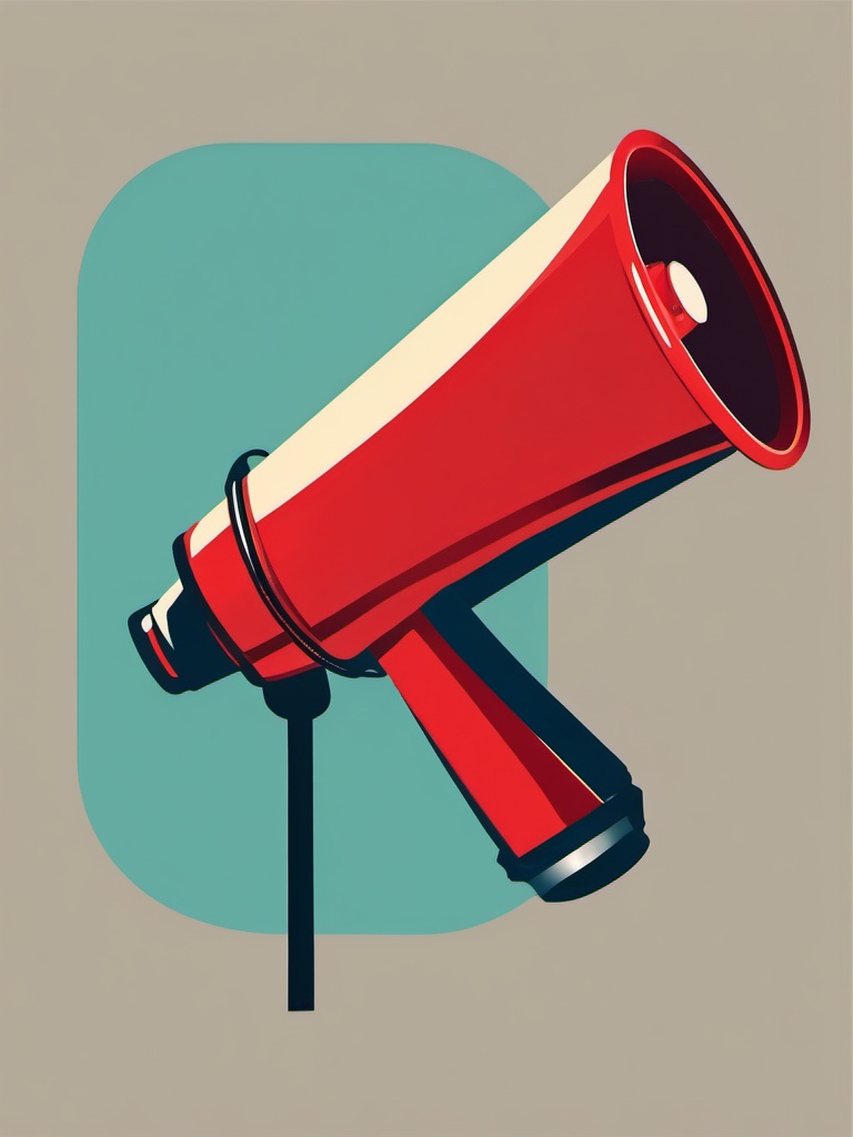 Megaphone icon - Megaphone icon for announcements and communication,  color clipart, vector art