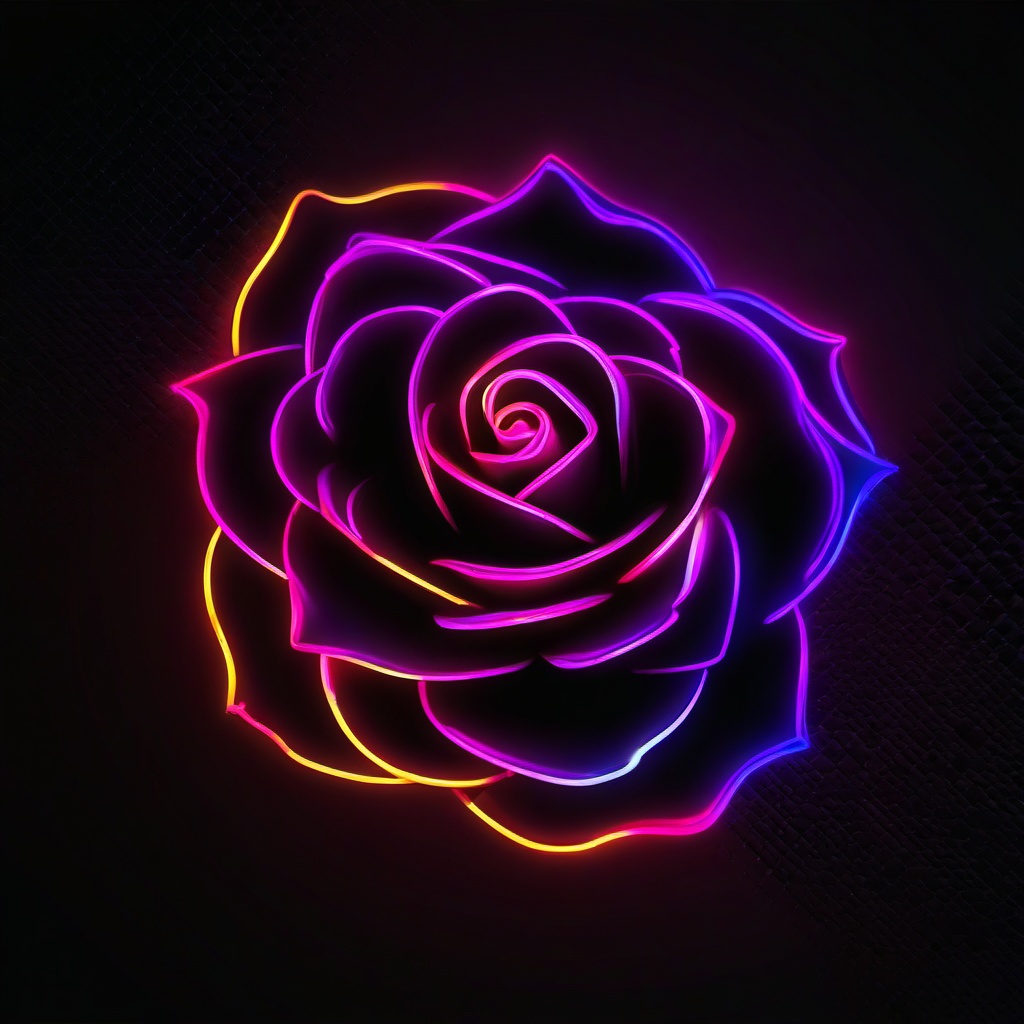 Neon Background Wallpaper - black neon rose wallpaper  