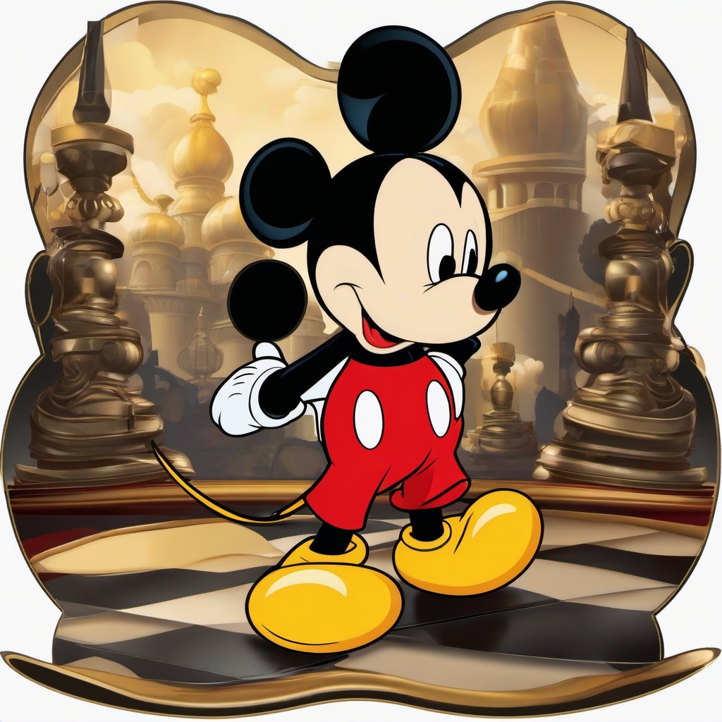 Mickey Mouse clipart - Mickey Mouse in a classic film scene  