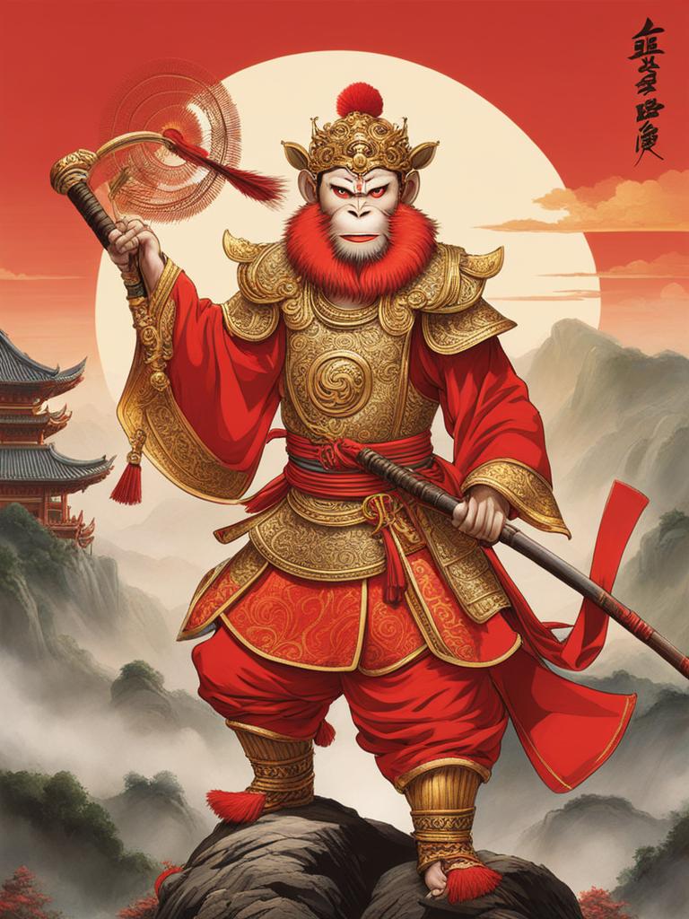 the monkey king - sun wukong, the mischievous and powerful hero of chinese epic 'journey to the west.' 