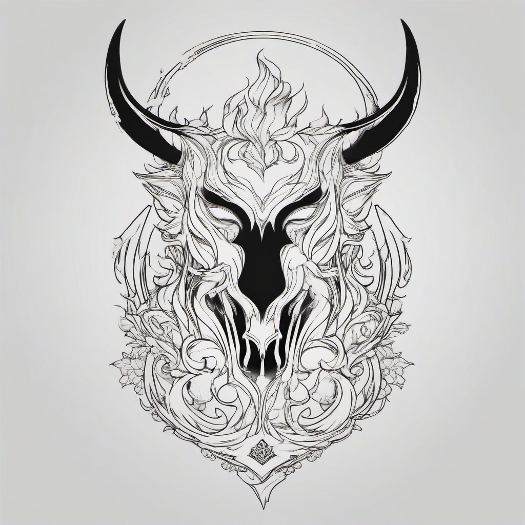 hades tattoo  simple tattoo,minimalist,white background