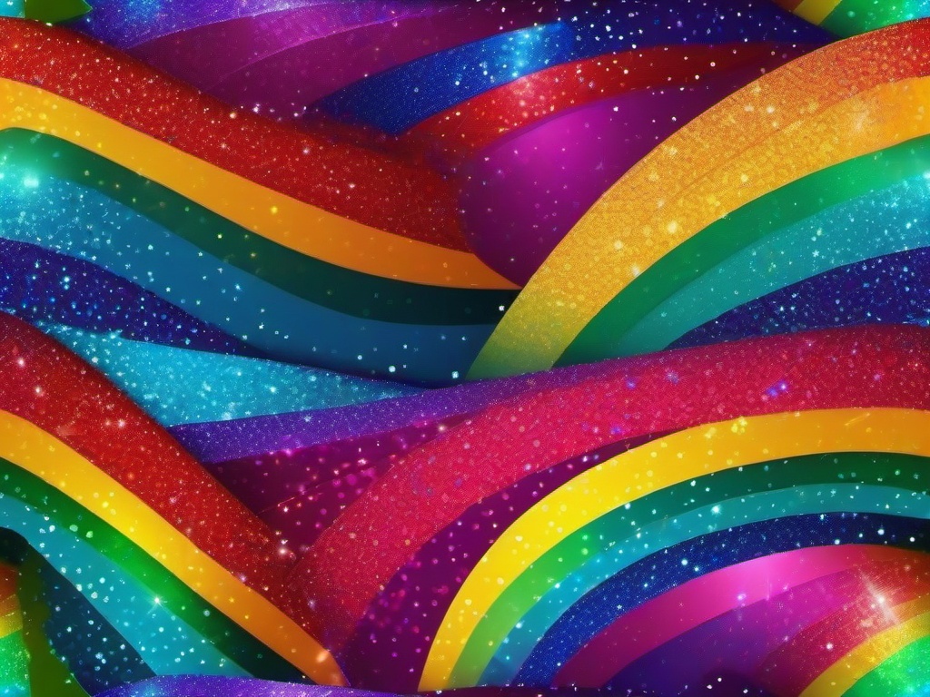 Rainbow Background Glitter  