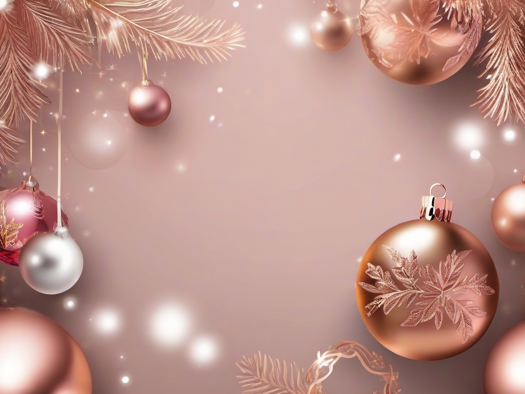 Rose Gold Christmas Wallpaper  