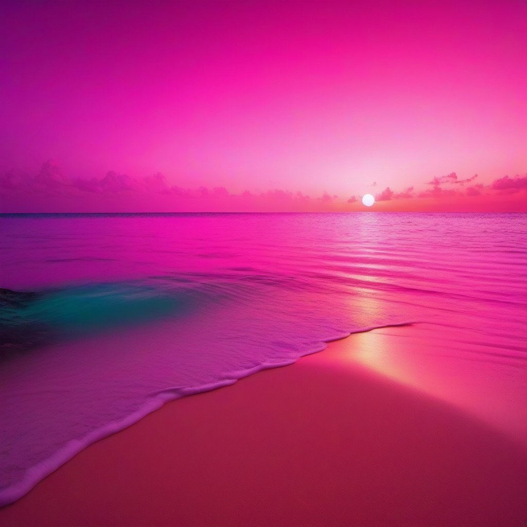 Pink Background - Gradient Pink Tones at Maldives Beach wallpaper splash art, vibrant colors, intricate patterns